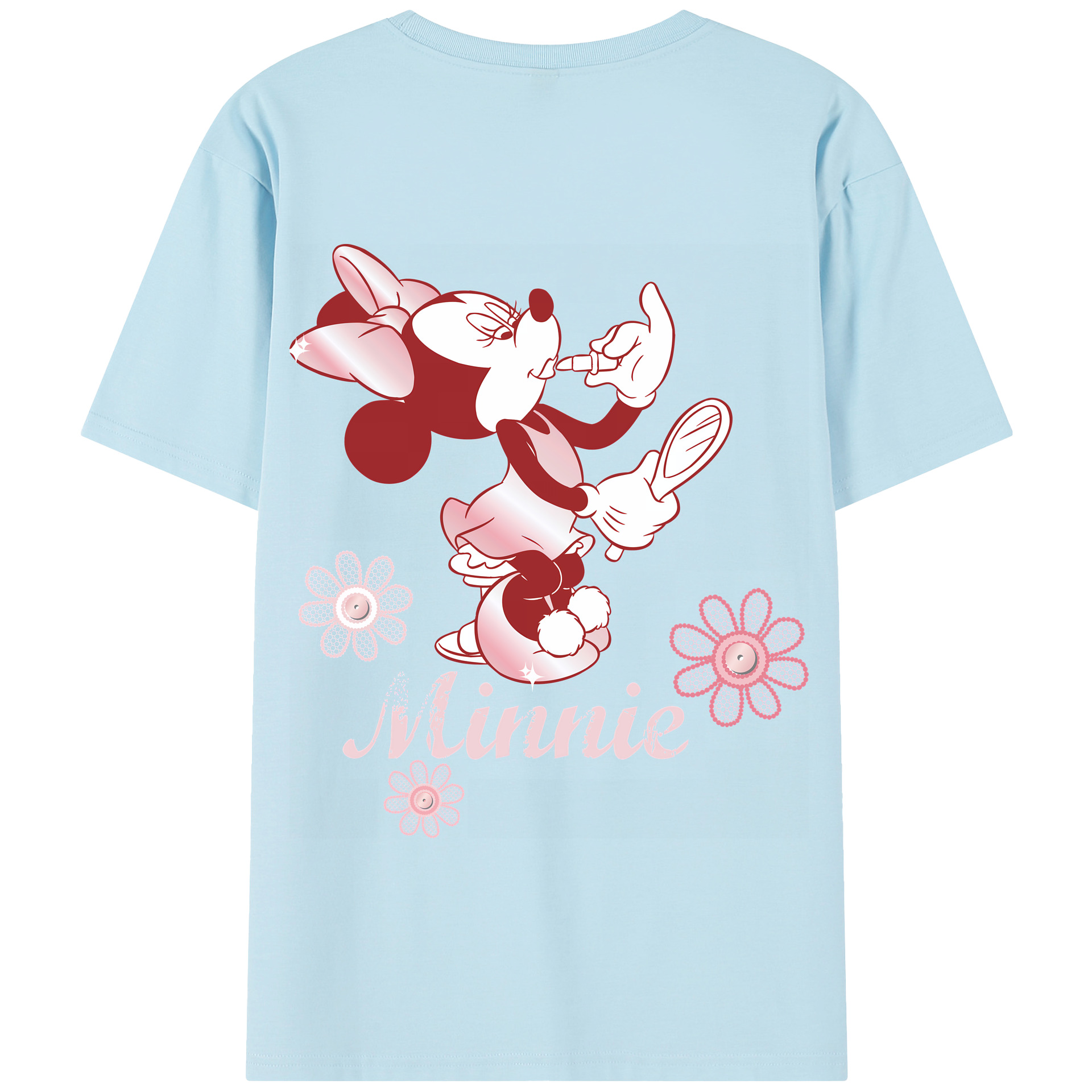 （画像用） ミッキーマウス Mickey Mouse 綿100％半袖Tシャツ（背面プリント）